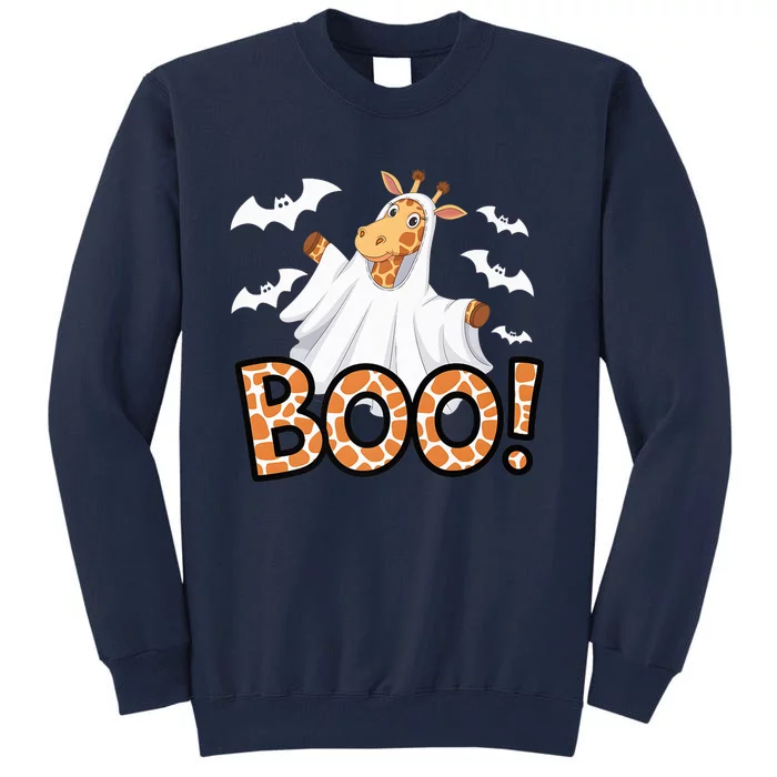 Cute Giraffe Boo Halloween Costume Zoo Lover Happy Halloween Custome Tall Sweatshirt