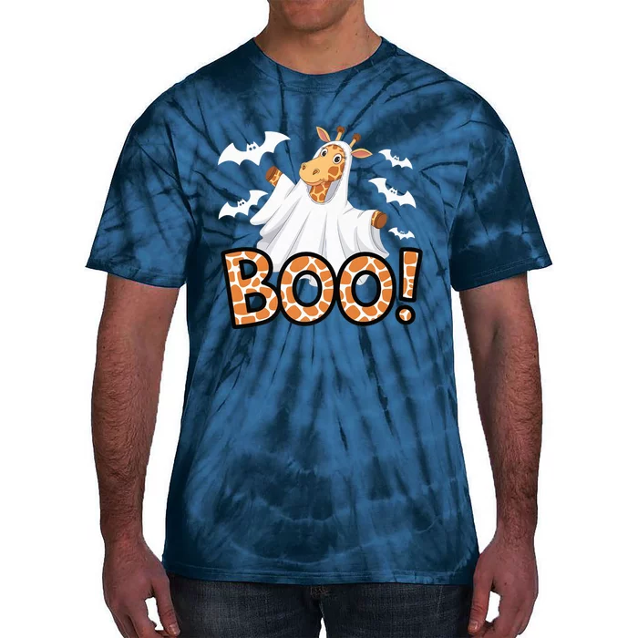 Cute Giraffe Boo Halloween Costume Zoo Lover Happy Halloween Custome Tie-Dye T-Shirt