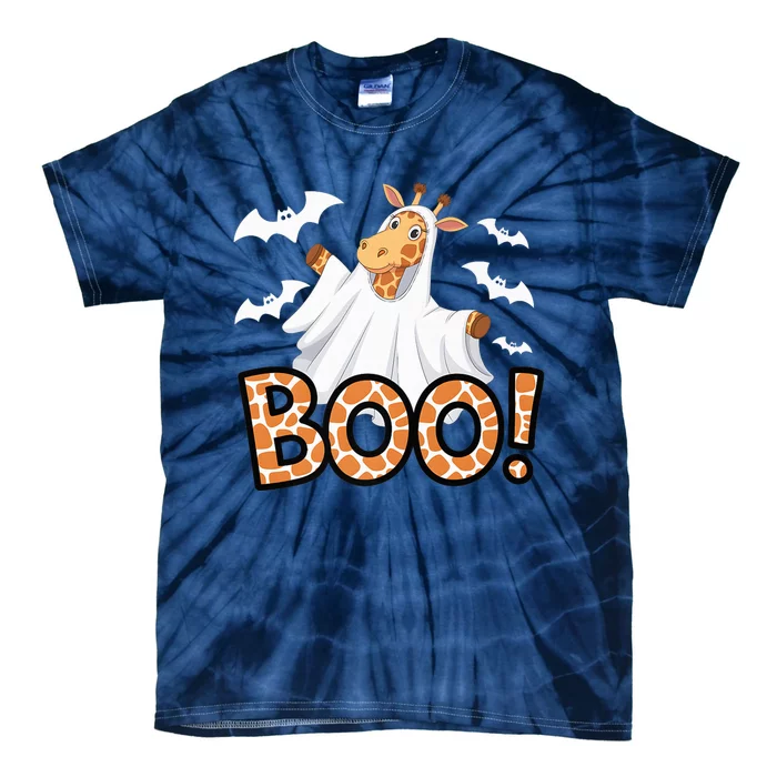 Cute Giraffe Boo Halloween Costume Zoo Lover Happy Halloween Custome Tie-Dye T-Shirt