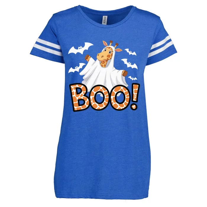 Cute Giraffe Boo Halloween Costume Zoo Lover Happy Halloween Custome Enza Ladies Jersey Football T-Shirt