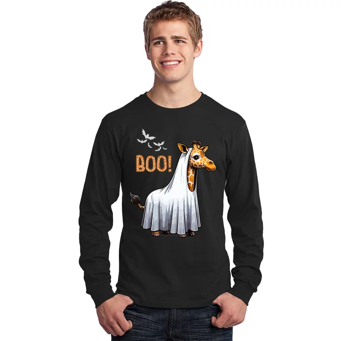 Cute Giraffe Boo Halloween Costume Zoo Lover Long Sleeve Shirt