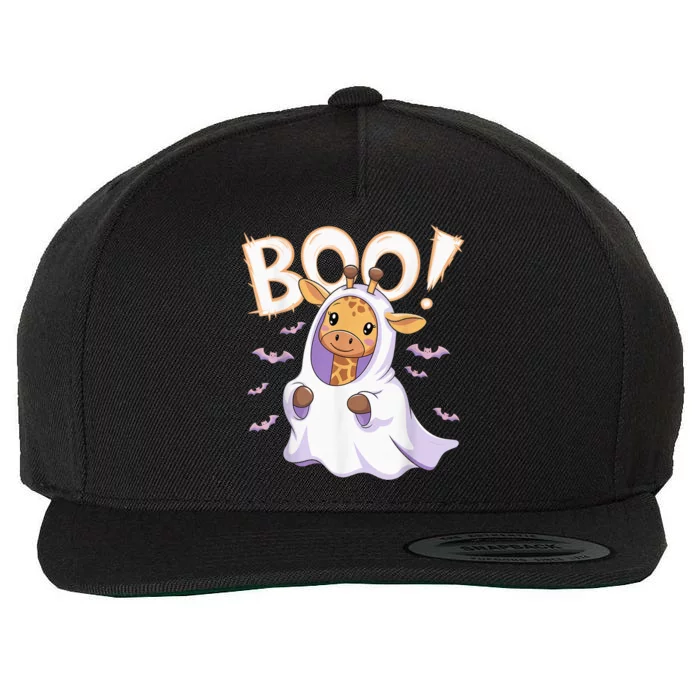 Cute Giraffe Boo Halloween Costume Zoo Lover Happy Halloween Wool Snapback Cap