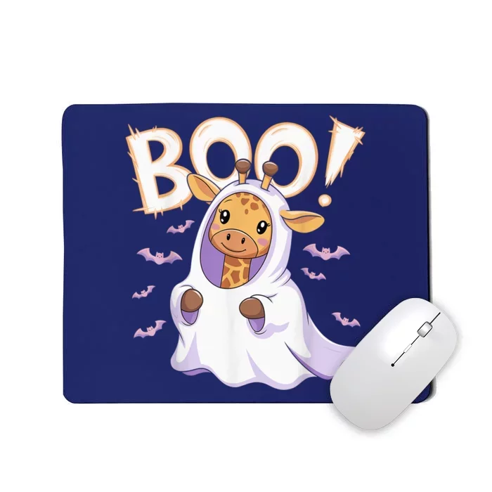 Cute Giraffe Boo Halloween Costume Zoo Lover Happy Halloween Mousepad