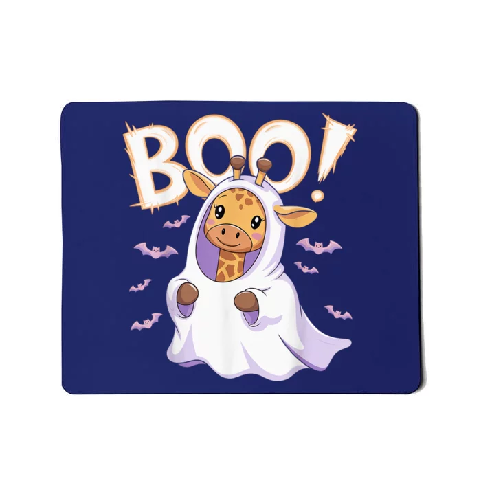 Cute Giraffe Boo Halloween Costume Zoo Lover Happy Halloween Mousepad