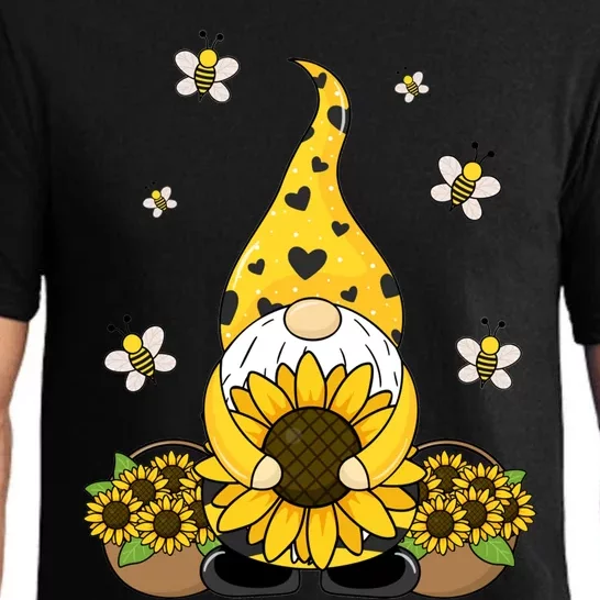 Cute Gnome Bee Summer Gnome Giant Sunflower Gnome Gift Funny Gift Pajama Set