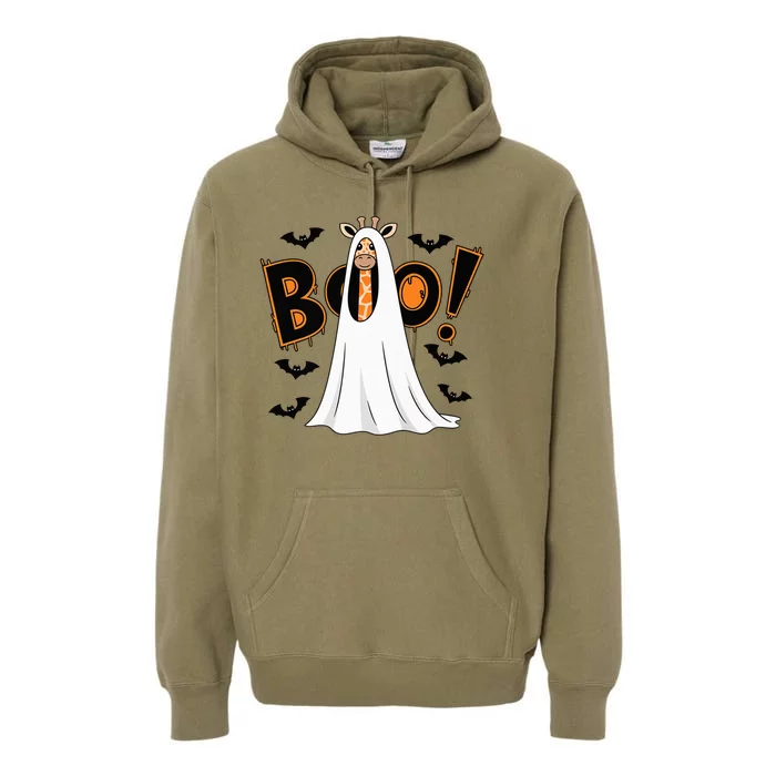 Cute Giraffe Boo Halloween Costume Zoo Lover Happy Boo Halloween Premium Hoodie