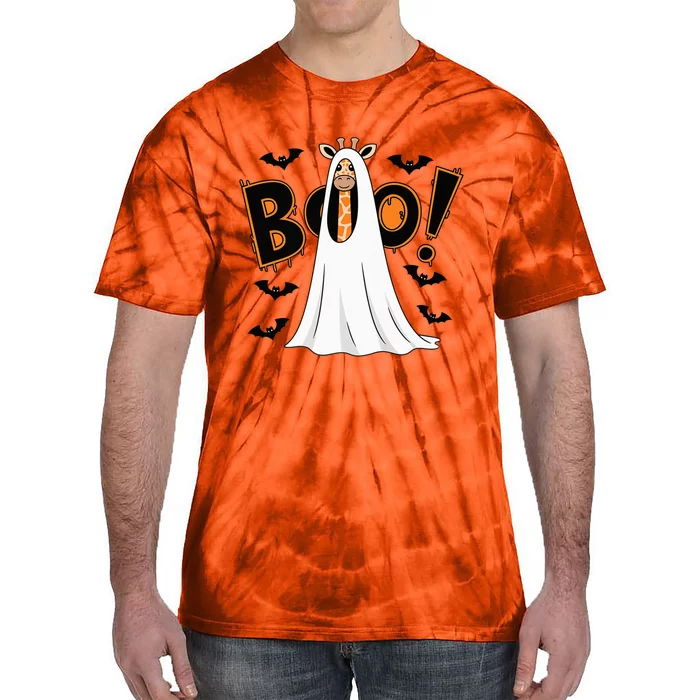 Cute Giraffe Boo Halloween Costume Zoo Lover Happy Boo Halloween Tie-Dye T-Shirt