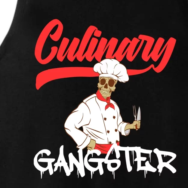 Culinary Gangster Bone Skull Swag Dope Collection Funny Gift Ladies Tri-Blend Wicking Tank