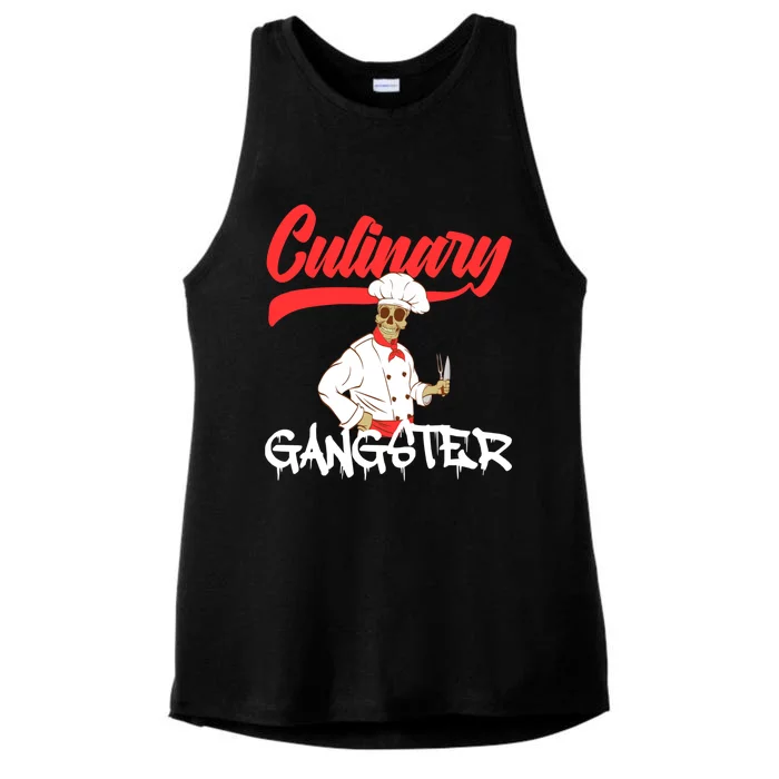 Culinary Gangster Bone Skull Swag Dope Collection Funny Gift Ladies Tri-Blend Wicking Tank