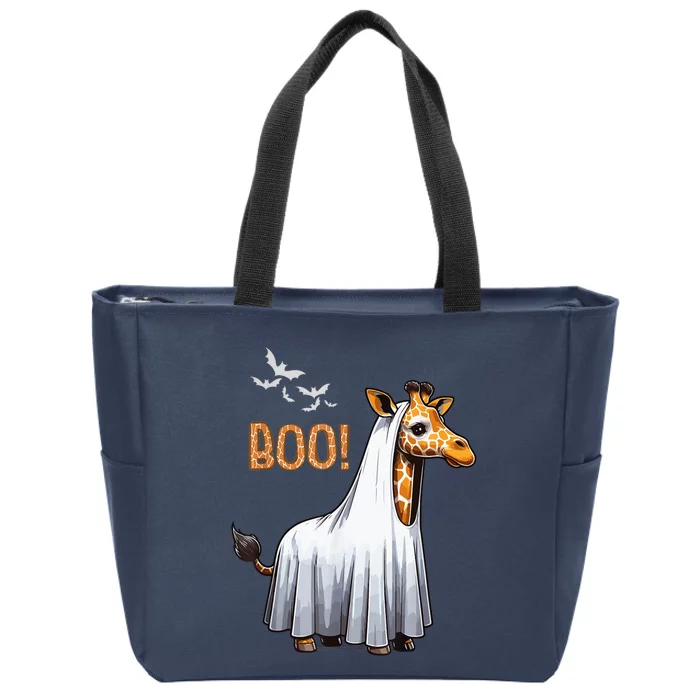 Cute Giraffe Boo Halloween Costume Zoo Lover Zip Tote Bag