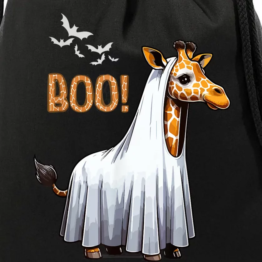 Cute Giraffe Boo Halloween Costume Zoo Lover Drawstring Bag