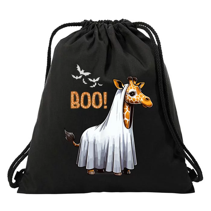 Cute Giraffe Boo Halloween Costume Zoo Lover Drawstring Bag