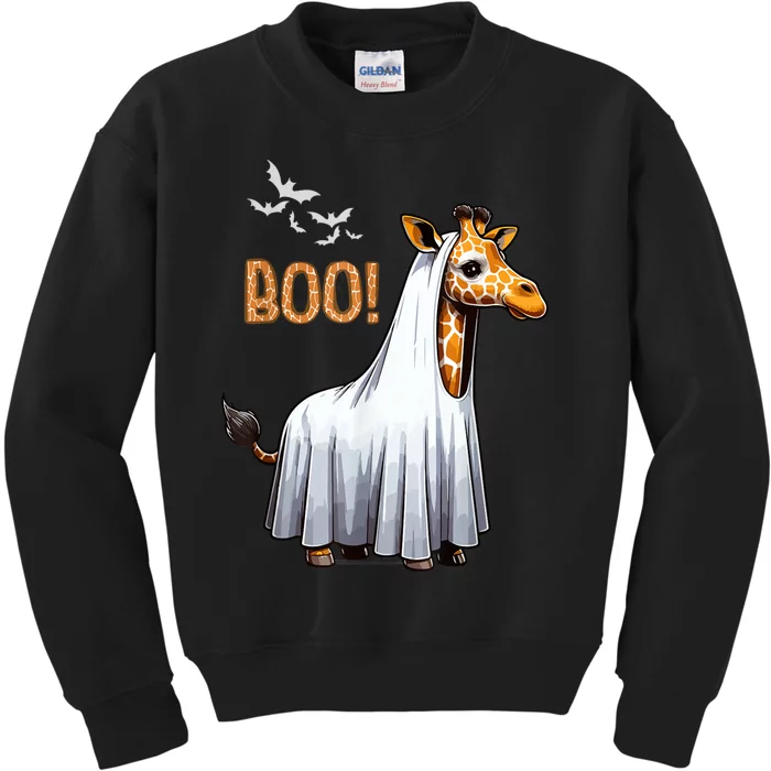 Cute Giraffe Boo Halloween Costume Zoo Lover Kids Sweatshirt