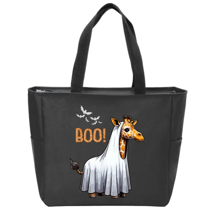 Cute Giraffe Boo Halloween Costume Zoo Lover Zip Tote Bag