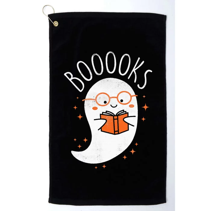 Cute Ghost Book Reading Halloween Teacher Top Platinum Collection Golf Towel