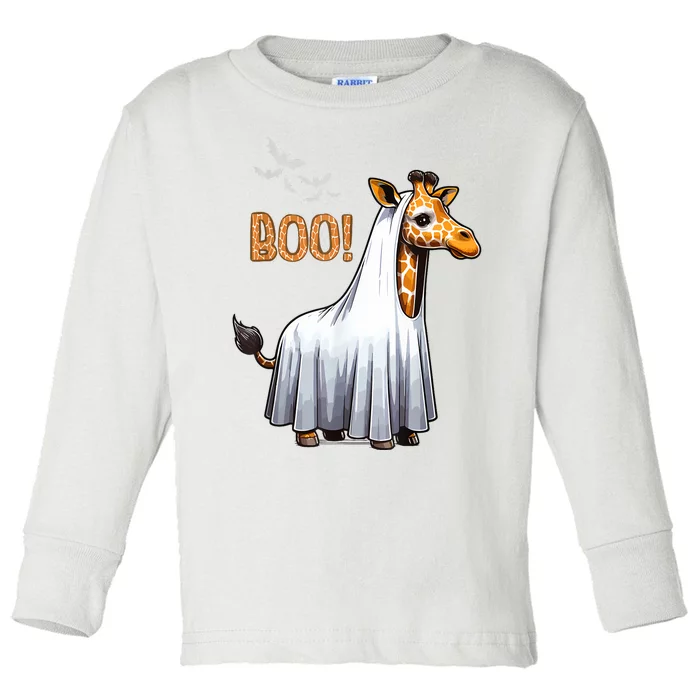 Cute Giraffe Boo Halloween Costume Zoo Lover Toddler Long Sleeve Shirt