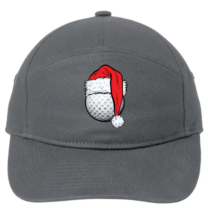 Christmas Golf Ball Santa Hat Xmas Golfing Sports Gift 7-Panel Snapback Hat