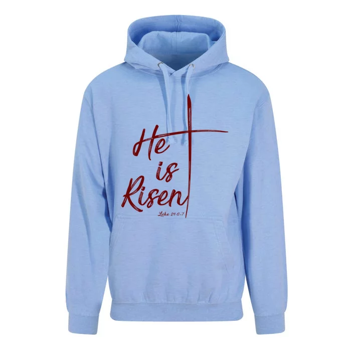 Christian Gift Bible Verse Inspirational Gift He Is Risen Cool Gift Unisex Surf Hoodie