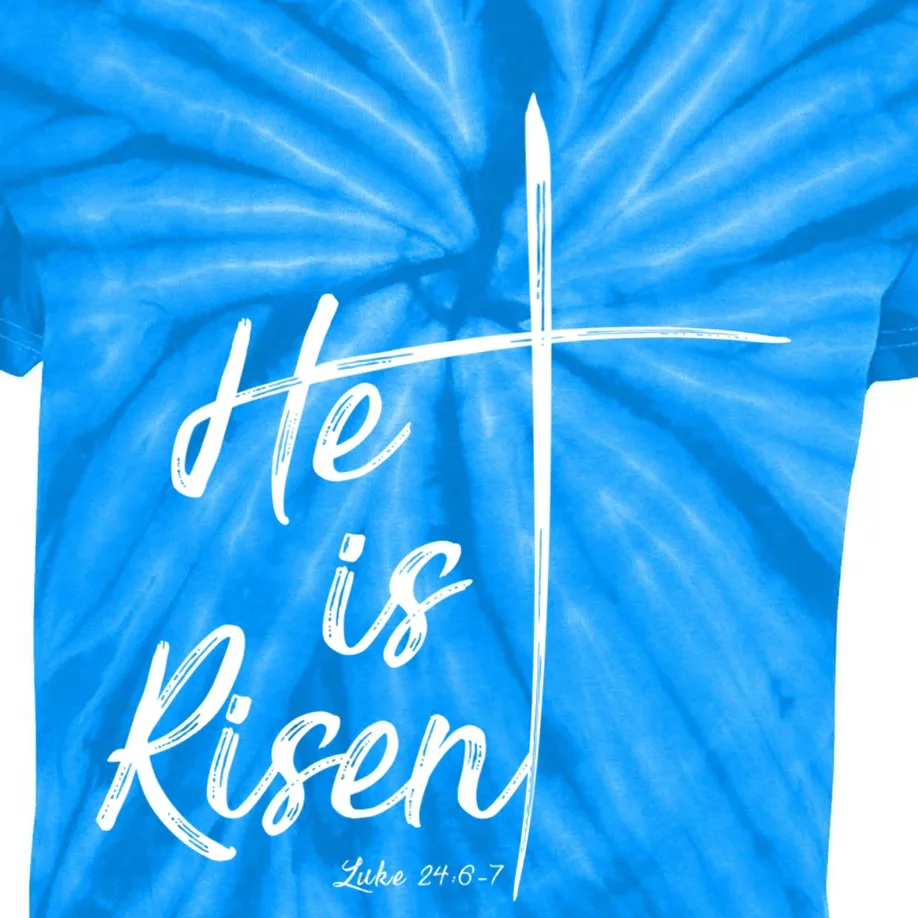 Christian Gift Bible Verse Inspirational Gift He Is Risen Cool Gift Kids Tie-Dye T-Shirt