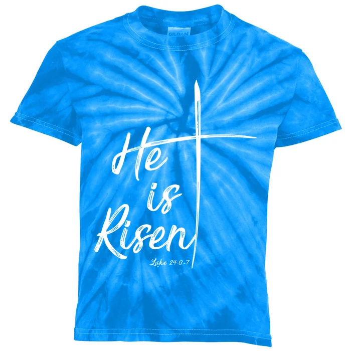 Christian Gift Bible Verse Inspirational Gift He Is Risen Cool Gift Kids Tie-Dye T-Shirt