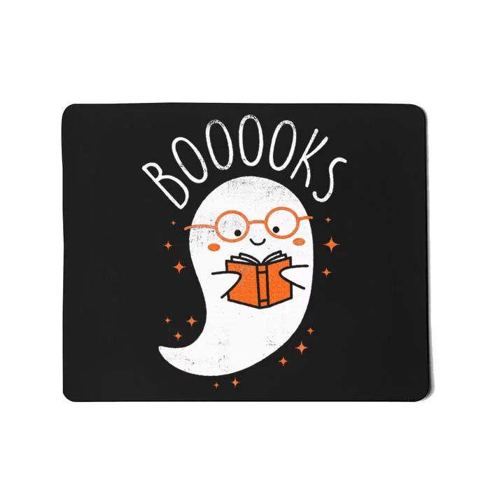 Cute Ghost Book Reading Halloween Teacher Top Mousepad