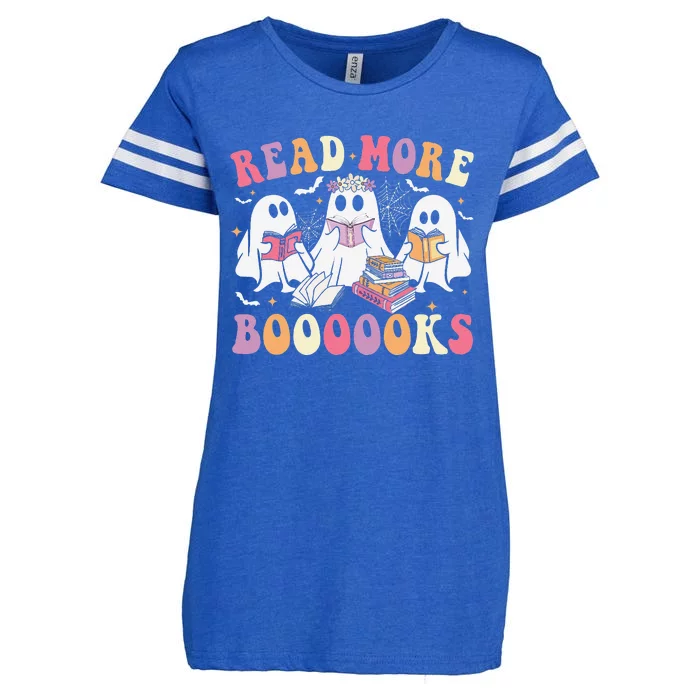 Cute Ghost Book Read More Books Funny Teachers Halloweengift Enza Ladies Jersey Football T-Shirt