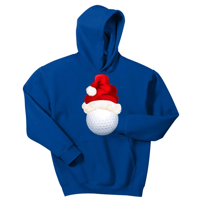 Christmas Golf Ball Santa Hat Funny Xmas Game Sport Funny Gift Kids Hoodie