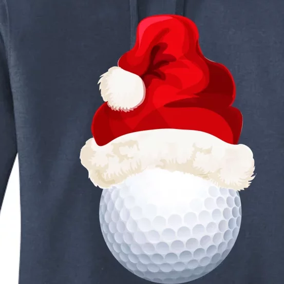 Christmas Golf Ball Santa Hat Funny Xmas Game Sport Funny Gift Women's Pullover Hoodie