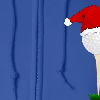 Christmas Golf Ball Santa Hat Cool Gift Full Zip Hoodie