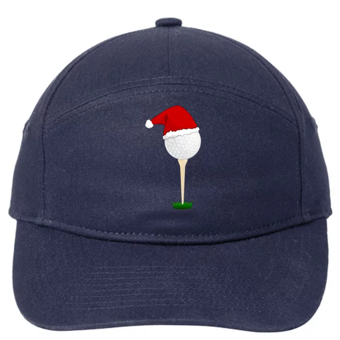 Christmas Golf Ball Santa Hat Cool Gift 7-Panel Snapback Hat