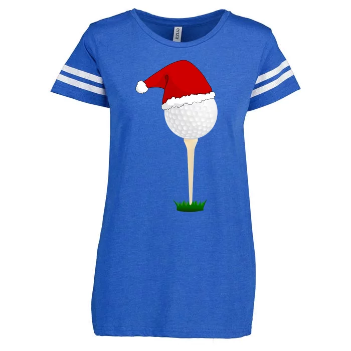 Christmas Golf Ball Santa Hat Cool Gift Enza Ladies Jersey Football T-Shirt