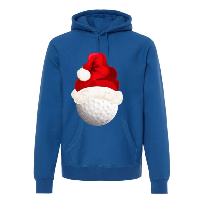 Christmas Golf Ball Santa Hat Xmas Funny Gift Premium Hoodie