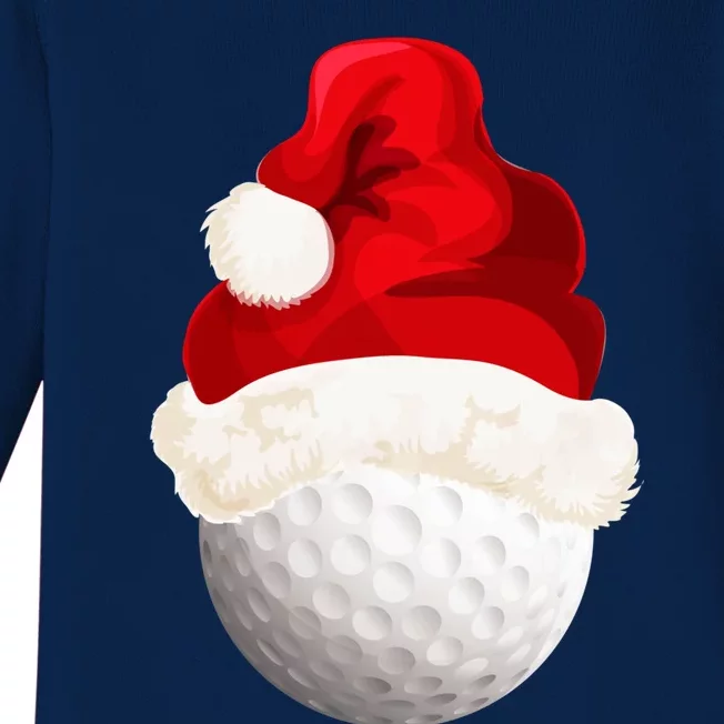 Christmas Golf Ball Santa Hat Xmas Funny Gift Baby Long Sleeve Bodysuit