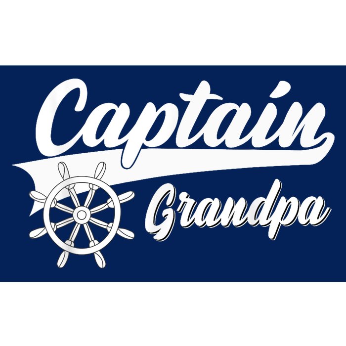 Captain Grandpa Boating Anchors & Wheel | Boat Captain Bumper Sticker