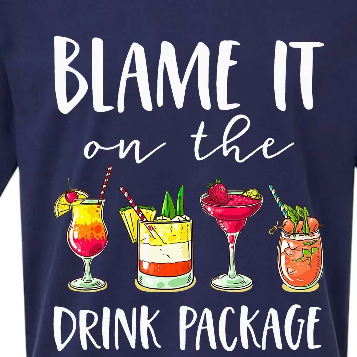 Cruise Gifts Blame It On The Drink Package Sueded Cloud Jersey T-Shirt