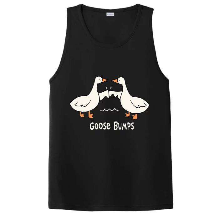 Cute Goose Bumps Funny Animal Pun Lover Performance Tank