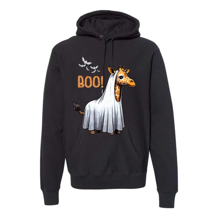 Cute Giraffe Boo Halloween Costume Zoo Lover Premium Hoodie