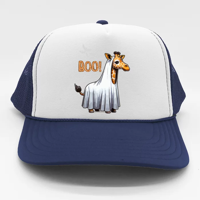 Cute Giraffe Boo Halloween Costume Zoo Lover Trucker Hat