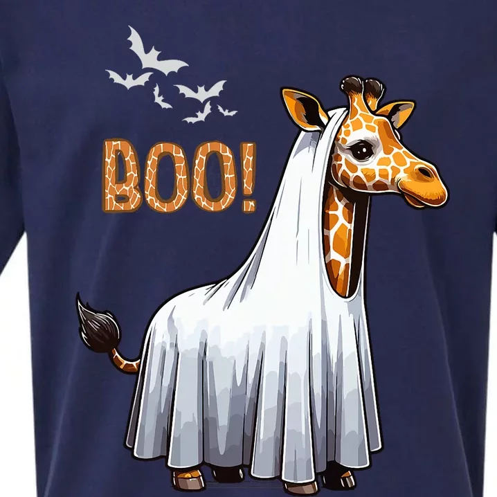 Cute Giraffe Boo Halloween Costume Zoo Lover Sueded Cloud Jersey T-Shirt