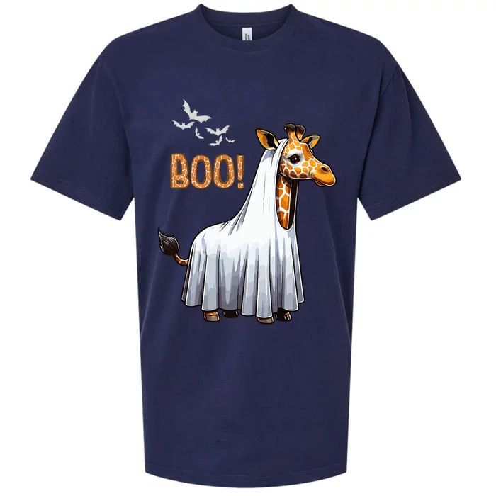 Cute Giraffe Boo Halloween Costume Zoo Lover Sueded Cloud Jersey T-Shirt