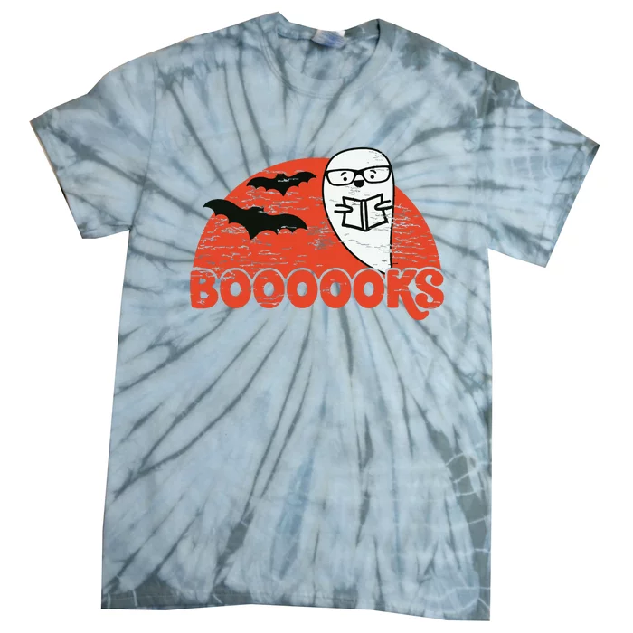 Cute Ghost Boooooks School Librarian Or Teacher Halloween Tie-Dye T-Shirt