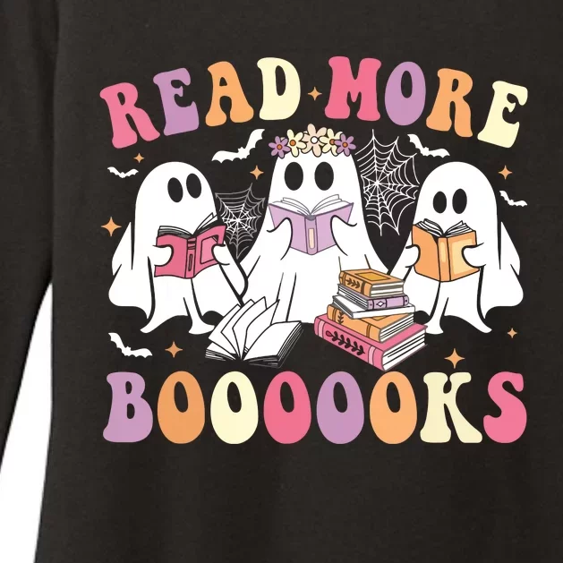 Cute Ghost Book Read More Books Funny Teachers Halloween Womens CVC Long Sleeve Shirt