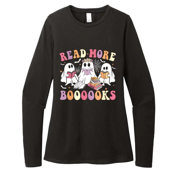 Cute Ghost Book Read More Books Funny Teachers Halloween Womens CVC Long Sleeve Shirt