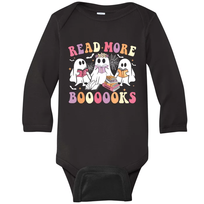 Cute Ghost Book Read More Books Funny Teachers Halloween Baby Long Sleeve Bodysuit