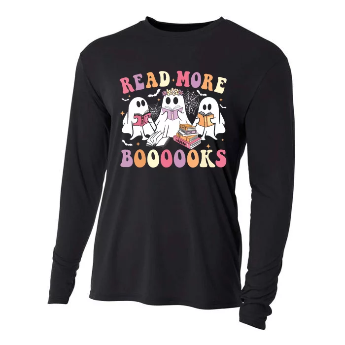 Cute Ghost Book Read More Books Funny Teachers Halloween Cooling Performance Long Sleeve Crew