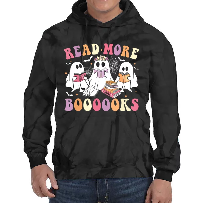 Cute Ghost Book Read More Books Funny Teachers Halloween Tie Dye Hoodie