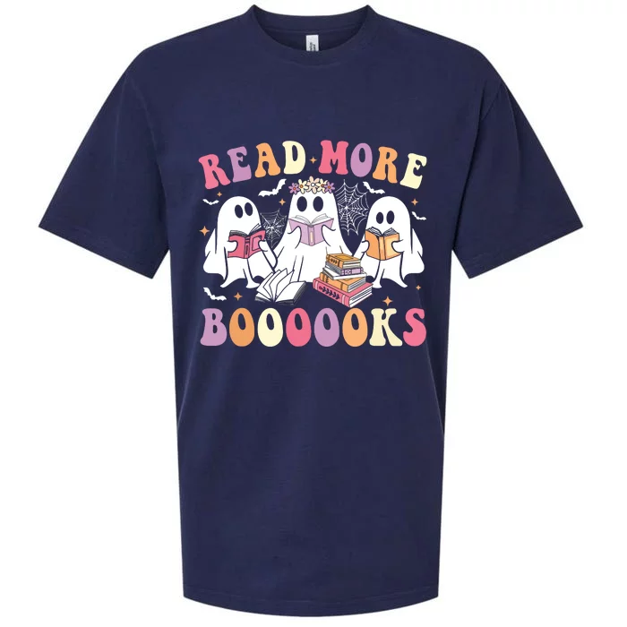 Cute Ghost Book Read More Books Funny Teachers Halloween Sueded Cloud Jersey T-Shirt