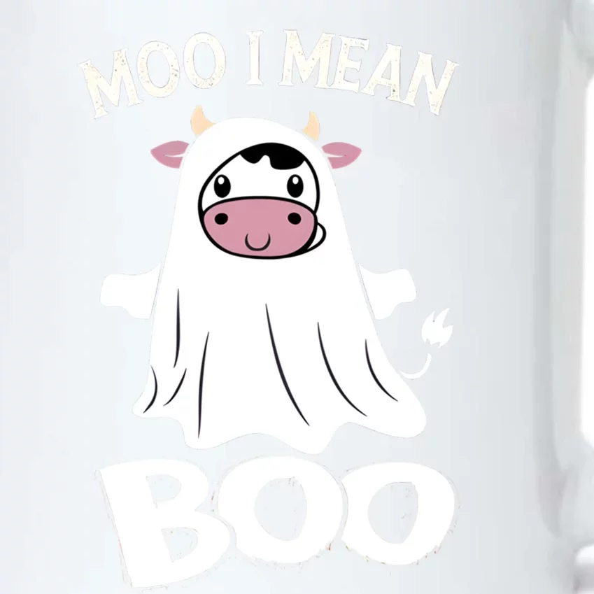 Cute Ghost Cow Moo I Mean Boo Halloween Cow Lover Funny Gift Black Color Changing Mug