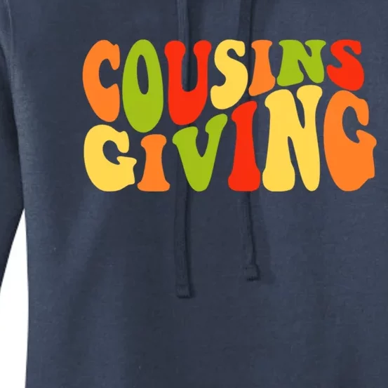 Cousins Giving Cute Pumpkin Cousin Crew Thanksgiving Family Gift Women's Pullover Hoodie