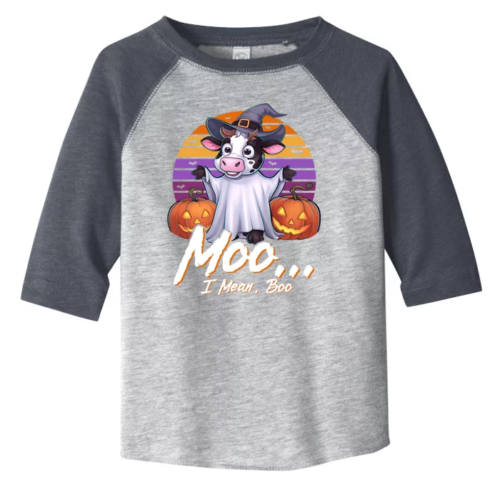 Cute Ghost Cow Moo I Mean Boo Halloween Funny Cow Lover Gift Toddler Fine Jersey T-Shirt